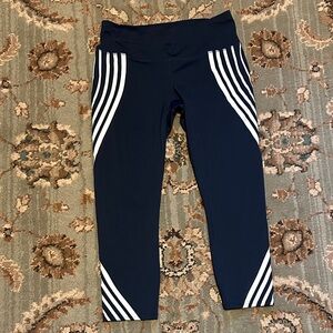 Athleta Navy Leggings with White Accents